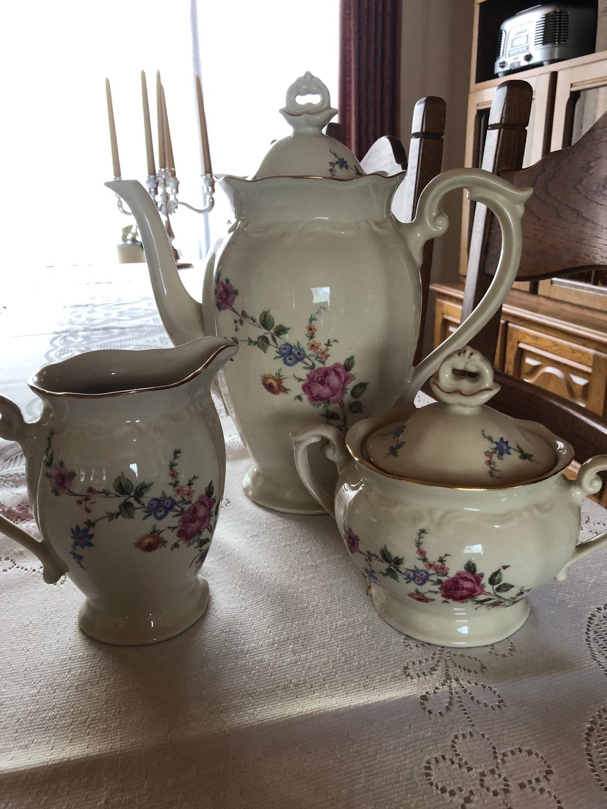 Volledig retro eet en koffieservies, Antiek en Kunst, Ophalen