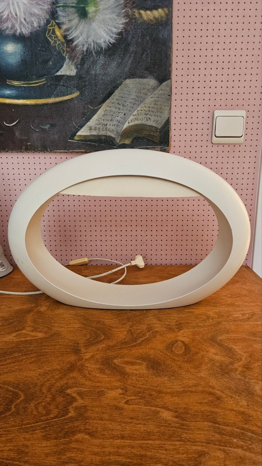 Gloria Ellipsis Italiaanse design / space age lamp, Huis en Inrichting, Kunststof, Gebruikt, Design, Ophalen