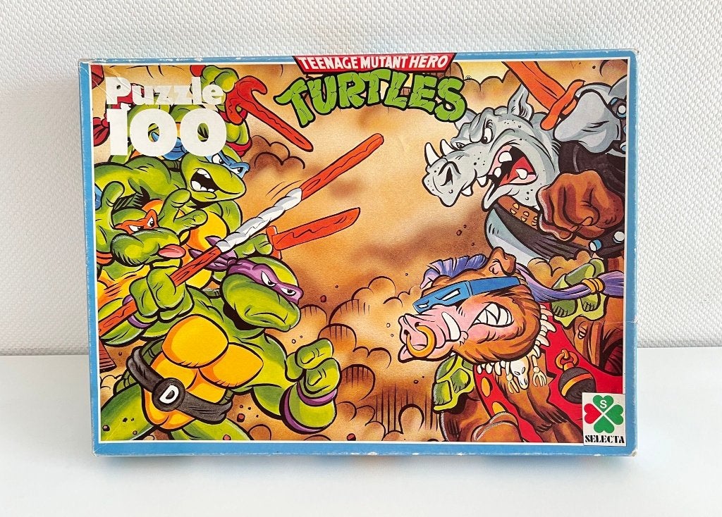 Puzzle 100 pièces Tortues Ninja - Selecta 1990, Enfants & Bébés, 4 à 6 ans, Enlèvement ou Envoi, Aucun, Selecta