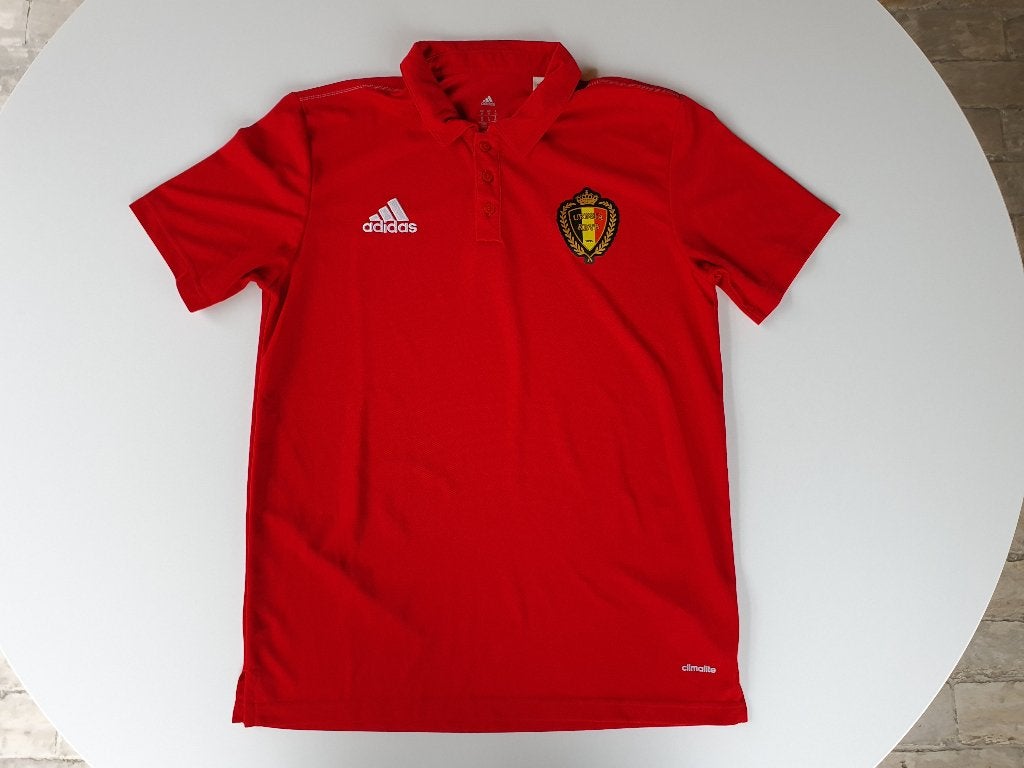 Rode polo KBVB (Adidas, M), Enlèvement ou Envoi, Utilisé, Maillot