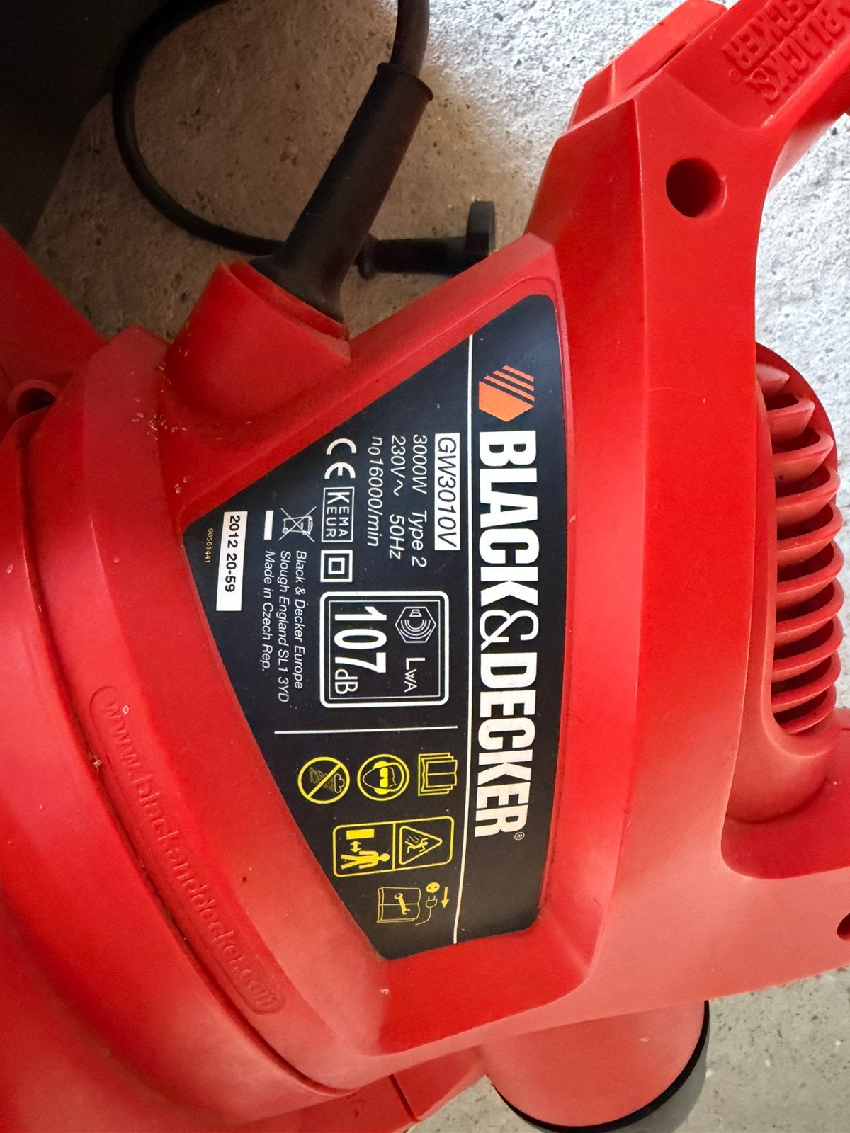 Black & decker bladblazer / zuiger, Ophalen, Met opvangzak, Handgedragen, Zo goed als nieuw