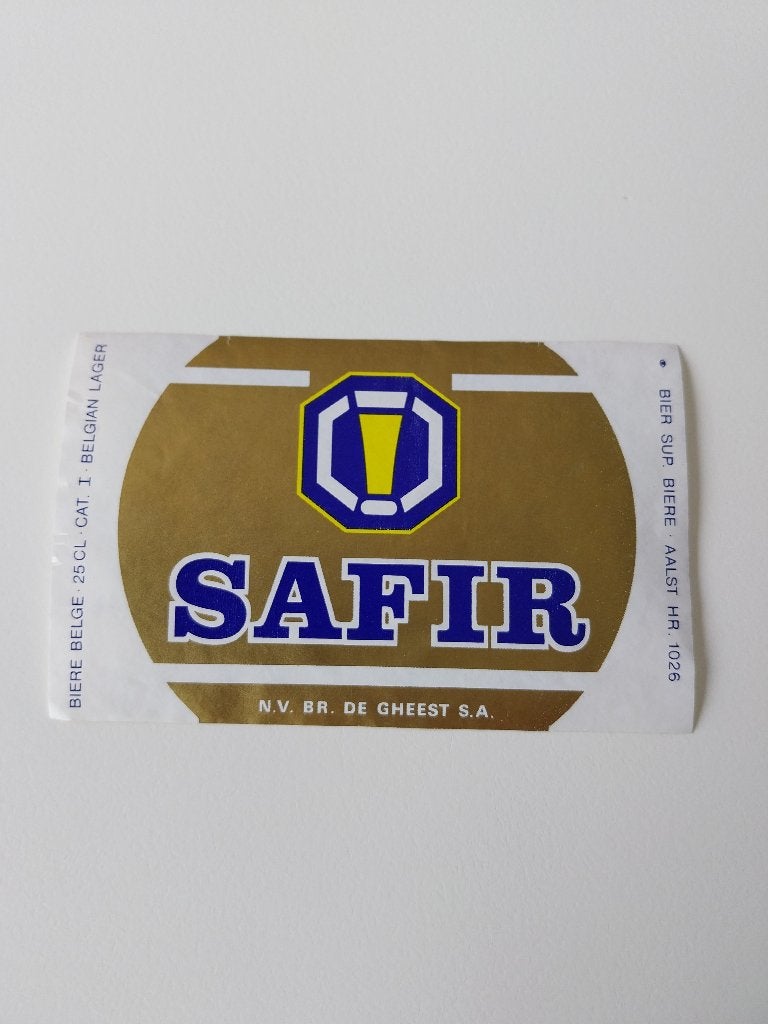 Étiquette de bière Safir De Gheest Alost 5, Collections, Enlèvement ou Envoi, Utilisé