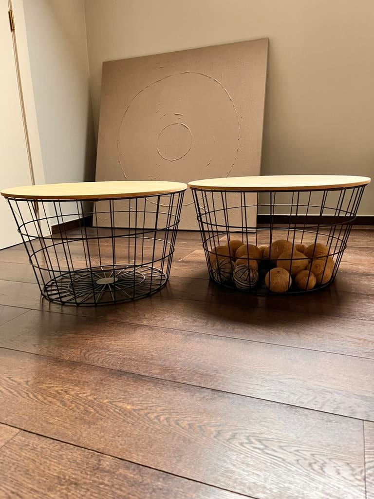 Set ronde salontafels / bijzettafels ( zonder decoratie), Ophalen, Zo goed als nieuw