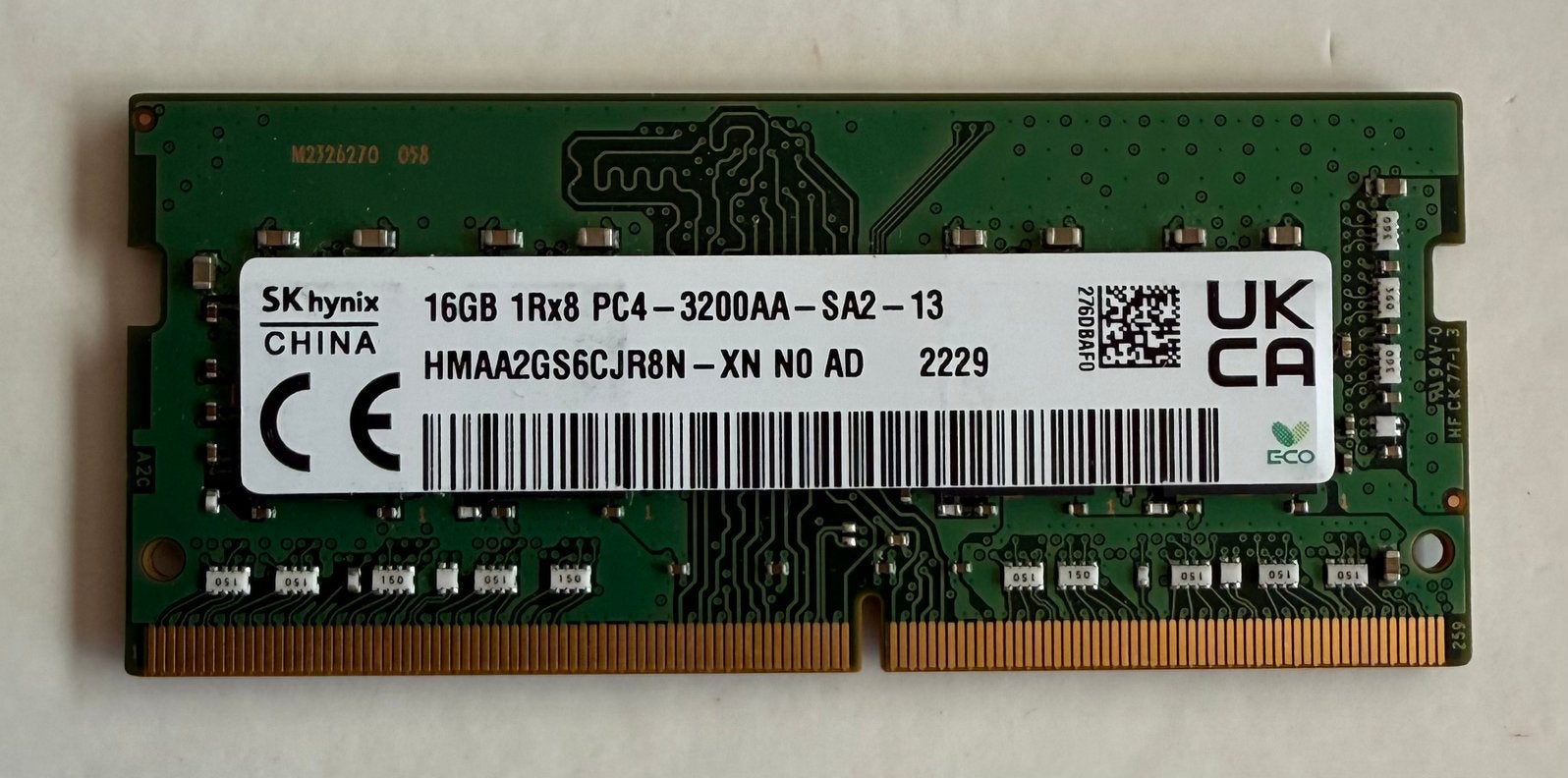 Hynix 16GB  1Rx8 PC4  3200AA SA2-13, Ophalen of Verzenden, Zo goed als nieuw
