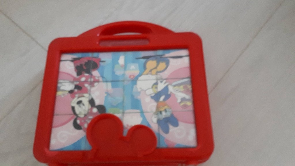 2 blokkenpuzzels in kunststof in koffertje, Ophalen of Verzenden, Minder dan 10 stukjes, Gebruikt, 6 maanden tot 2 jaar