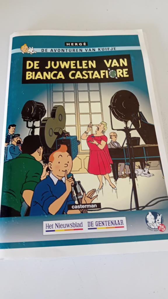 Tintin, les joyaux de Castafiore sur châssis. Nieuwsblad 5 p, Enlèvement ou Envoi