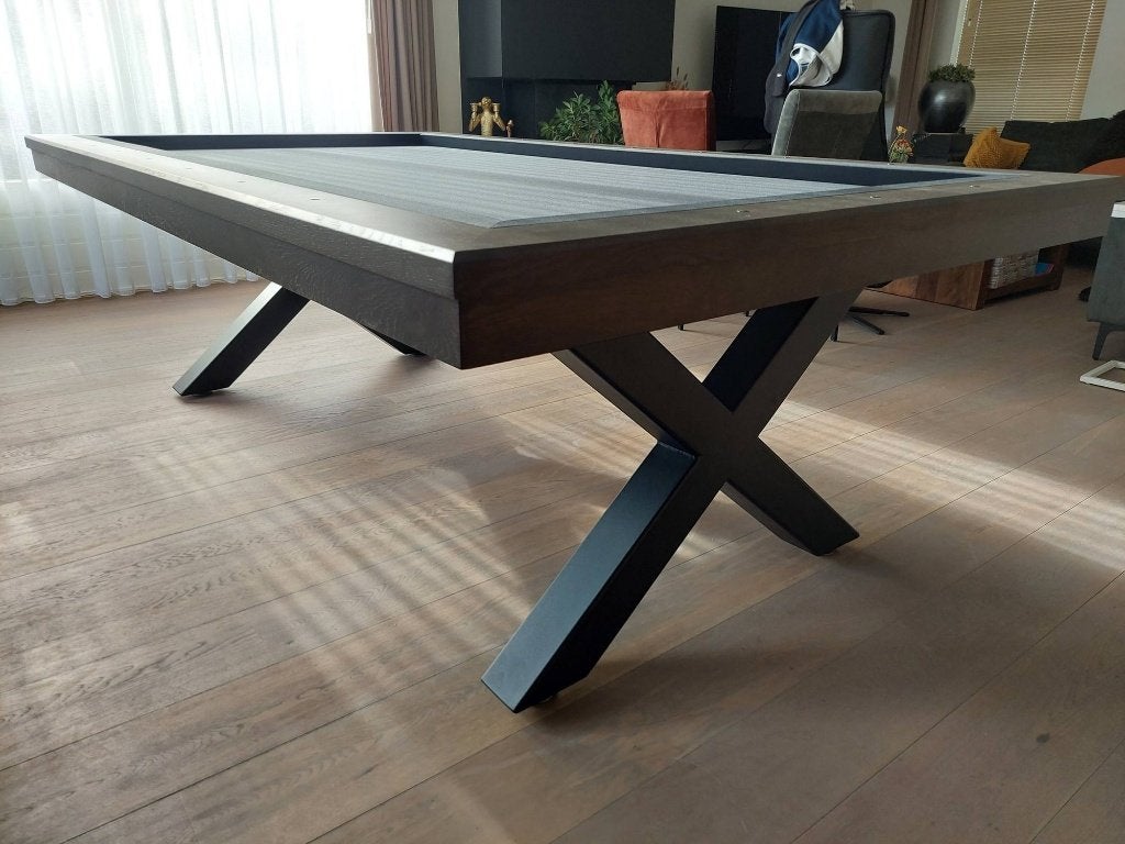 Billard carambole Blade — chêne massif et acier | ’t Clubke, Sports & Fitness, Enlèvement, Neuf, Table de billard