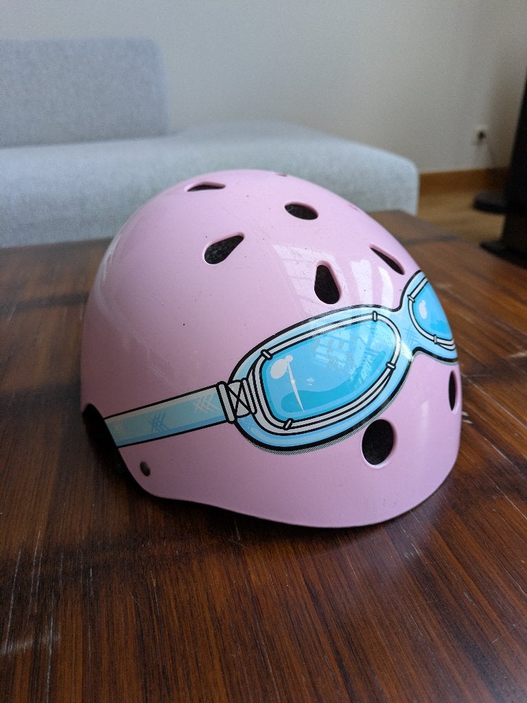 Casque vélo enfant Kiddimoto rose (53-58cm), Vélos & Vélomoteurs, Enlèvement, Utilisé, Fille, S