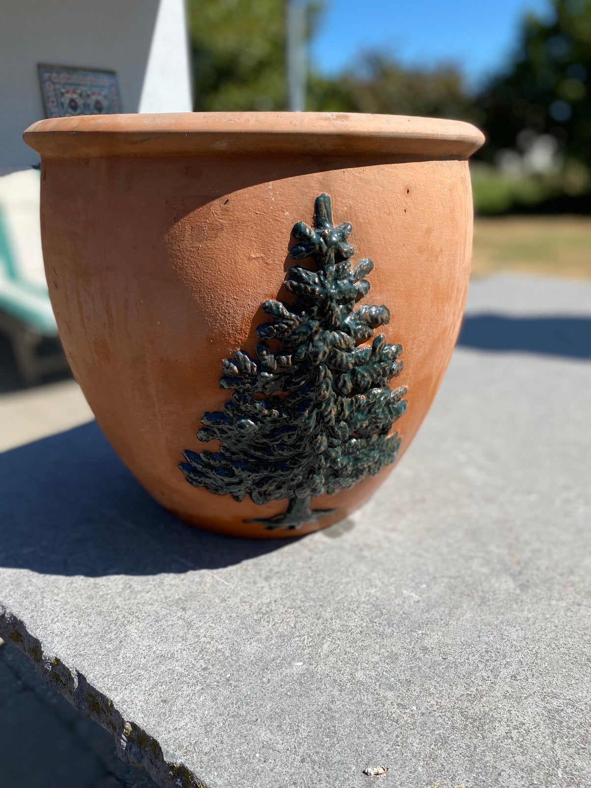 Terracotta bloempot, Tuin en Terras, Ophalen, Zo goed als nieuw, Terracotta