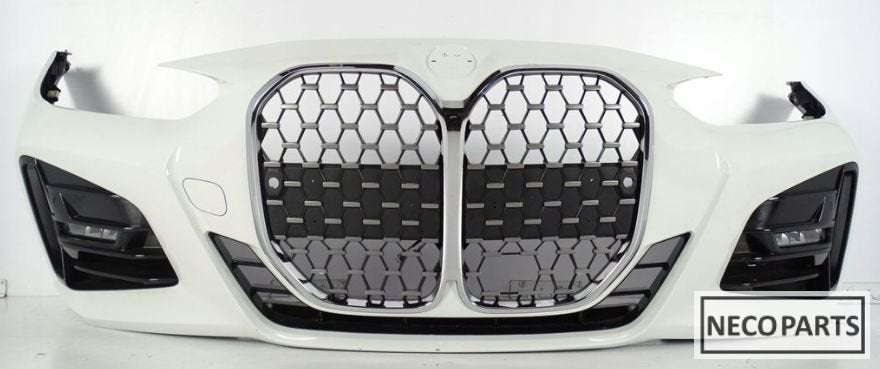 BMW 4 G22 G23 G24 G26 M VOORBUMPER ORIGINEEL ALLES LEVERBAAR, Gebruikt, -, Voor, -