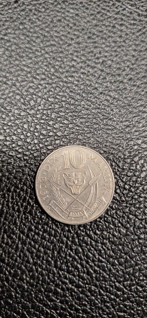 Zaïre 10 makuta 1973, Postzegels en Munten, Munten | Afrika, Ophalen of Verzenden