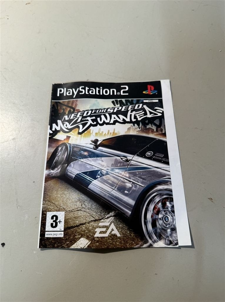 Need For Speed: Most Wanted [PlayStation 2, 2005] - Inlay -, Consoles de jeu & Jeux vidéo, Consoles de jeu | Sony Consoles | Accessoires
