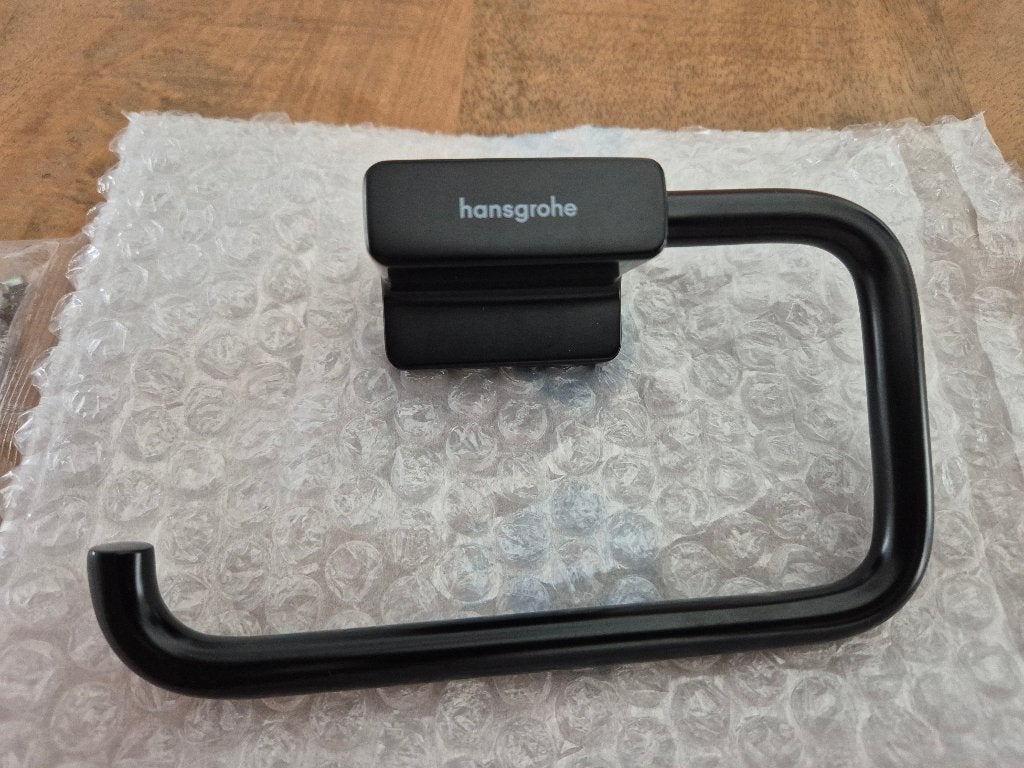 Hansgrohe toiletrolhouder matzwart, Ophalen of Verzenden, Nieuw, Zwart, Overige typen