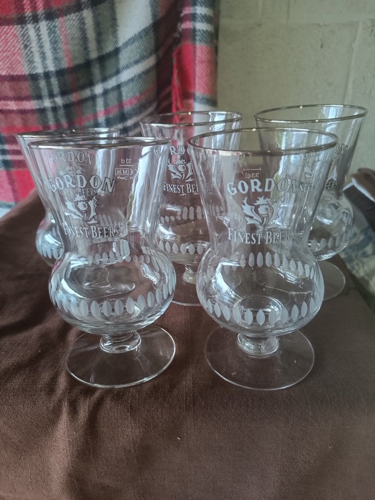 A vendre 5 verres Gordon, Enlèvement, Utilisé, Verre à bière