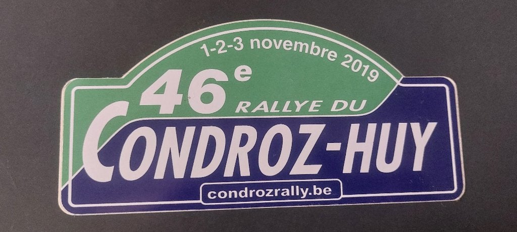 Sticker autocollant Rally Condroz Huy 2019, Envoi, Utilisé