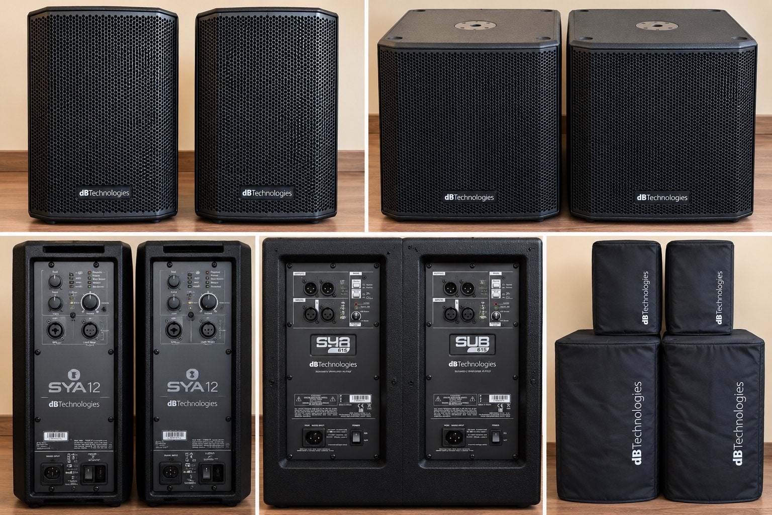 Sono Db Technologies 2 SYA 12 + 2 SUB 615 plus housse, Enlèvement, Comme neuf
