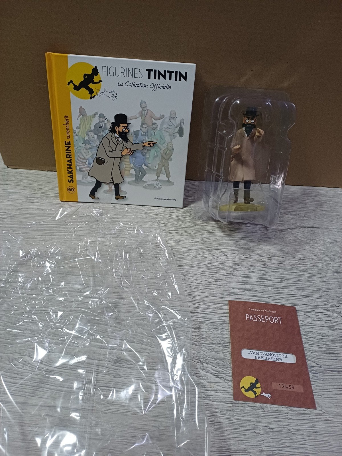 Figurine Sakharine 60 Tintin, Collections, Personnages de BD, Comme neuf, Statue ou Figurine, Tintin, Enlèvement ou Envoi