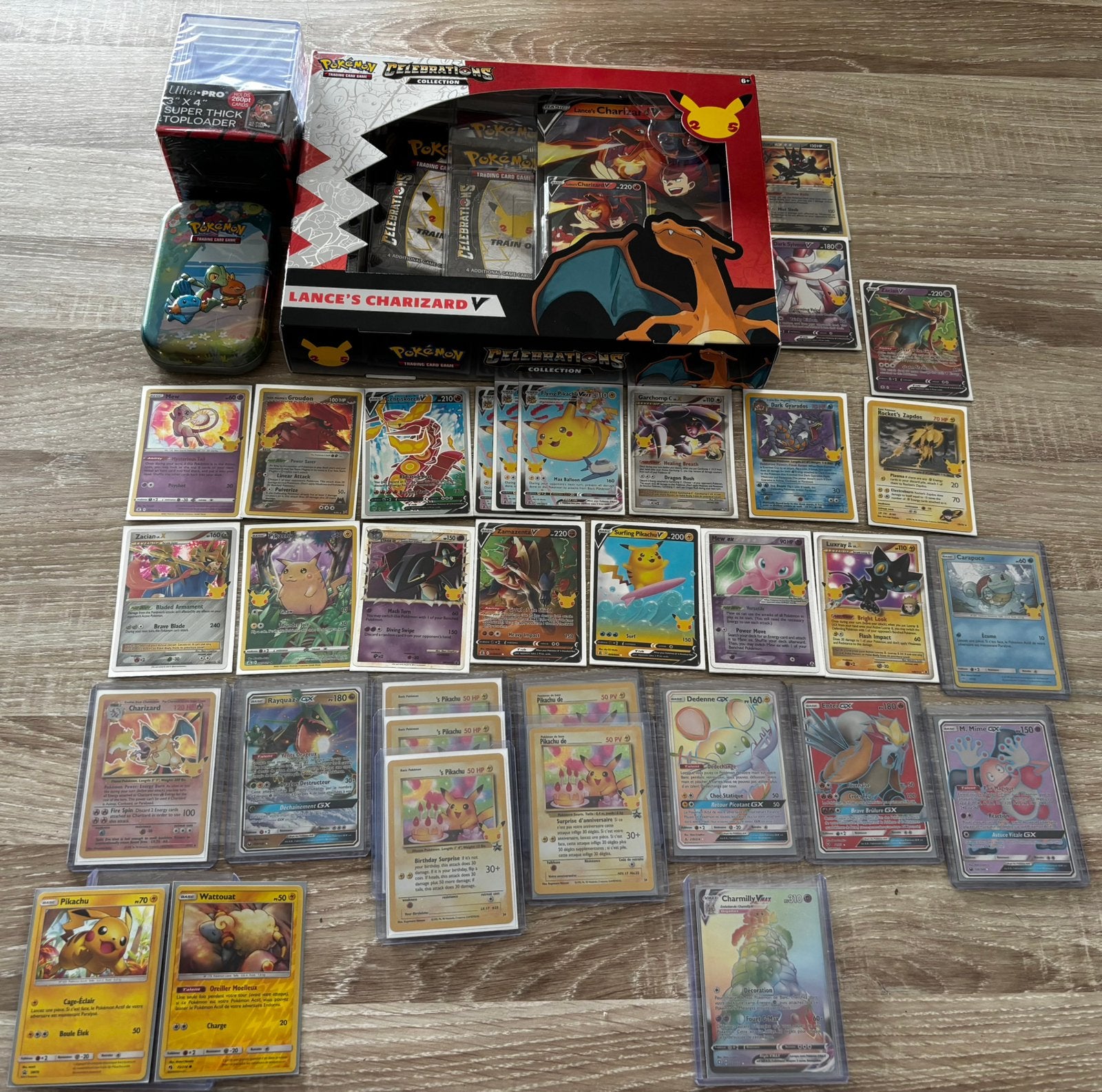 LOT POKÉMON FR/EN : Coffrets - Cartes + Dons, Enlèvement, Comme neuf, Plusieurs cartes