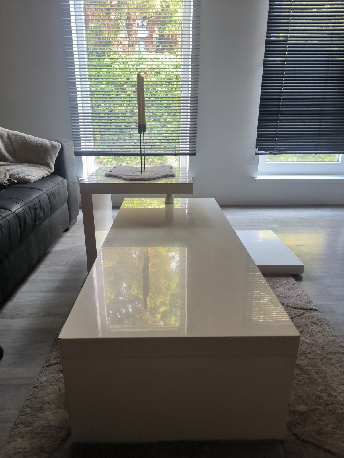 hoogglans witte salon tafel, Huis en Inrichting, Ophalen, Gebruikt, Modern