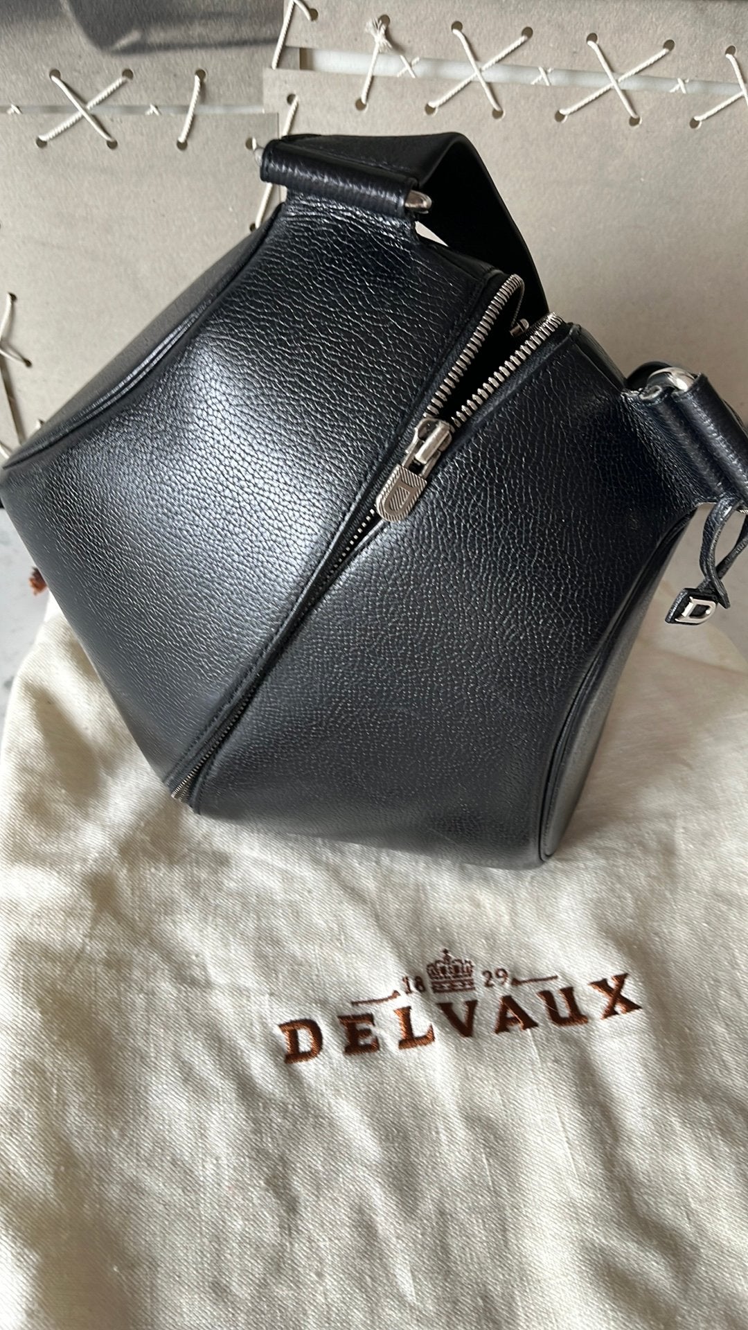 Zwarte delvaux handtas, Ophalen of Verzenden