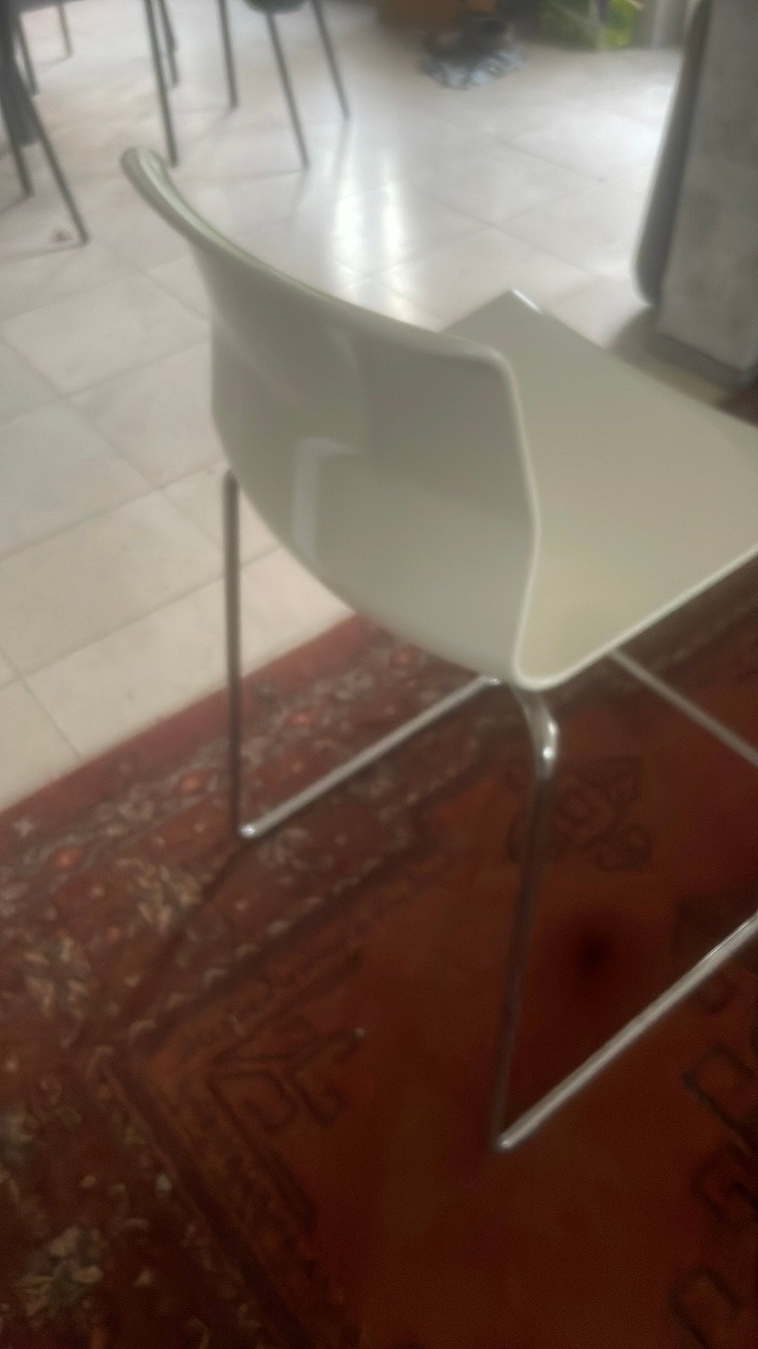 Bar kruk ikea kustof zitkuip met chomé onderstel, Ophalen