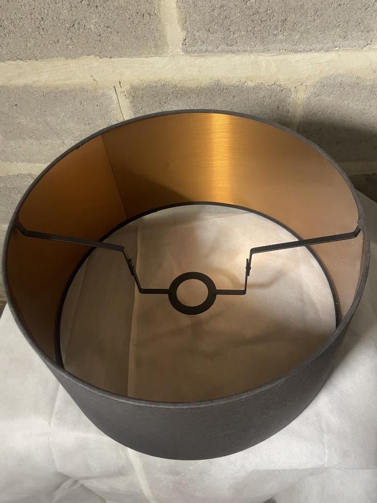 Luminaire noir et doré, Moins de 50 cm, Enlèvement, Utilisé, Tissus