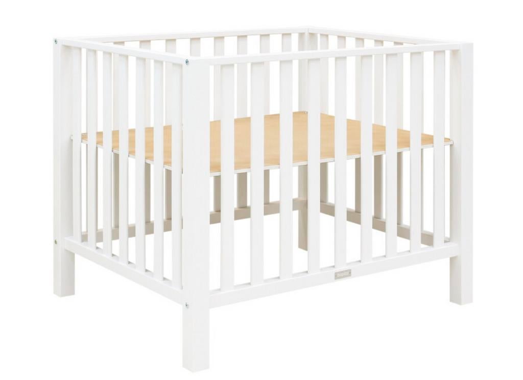 Bopita Brent witte babybox + matras - Zeer goede staat, Kinderen en Baby's, Babyparken, Zo goed als nieuw, Rechthoekig, In hoogte verstelbaar