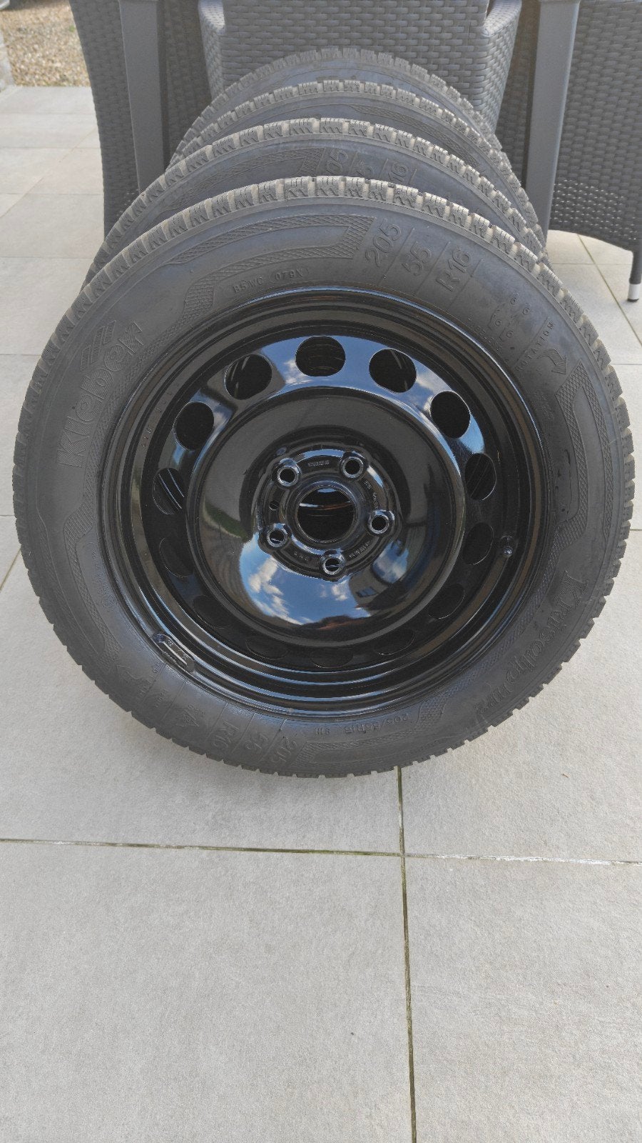 pneus d'hiver avec jantes en acier pour VW Golf6, Pneus et Jantes, Pneus hiver, 16 pouces, Véhicule de tourisme