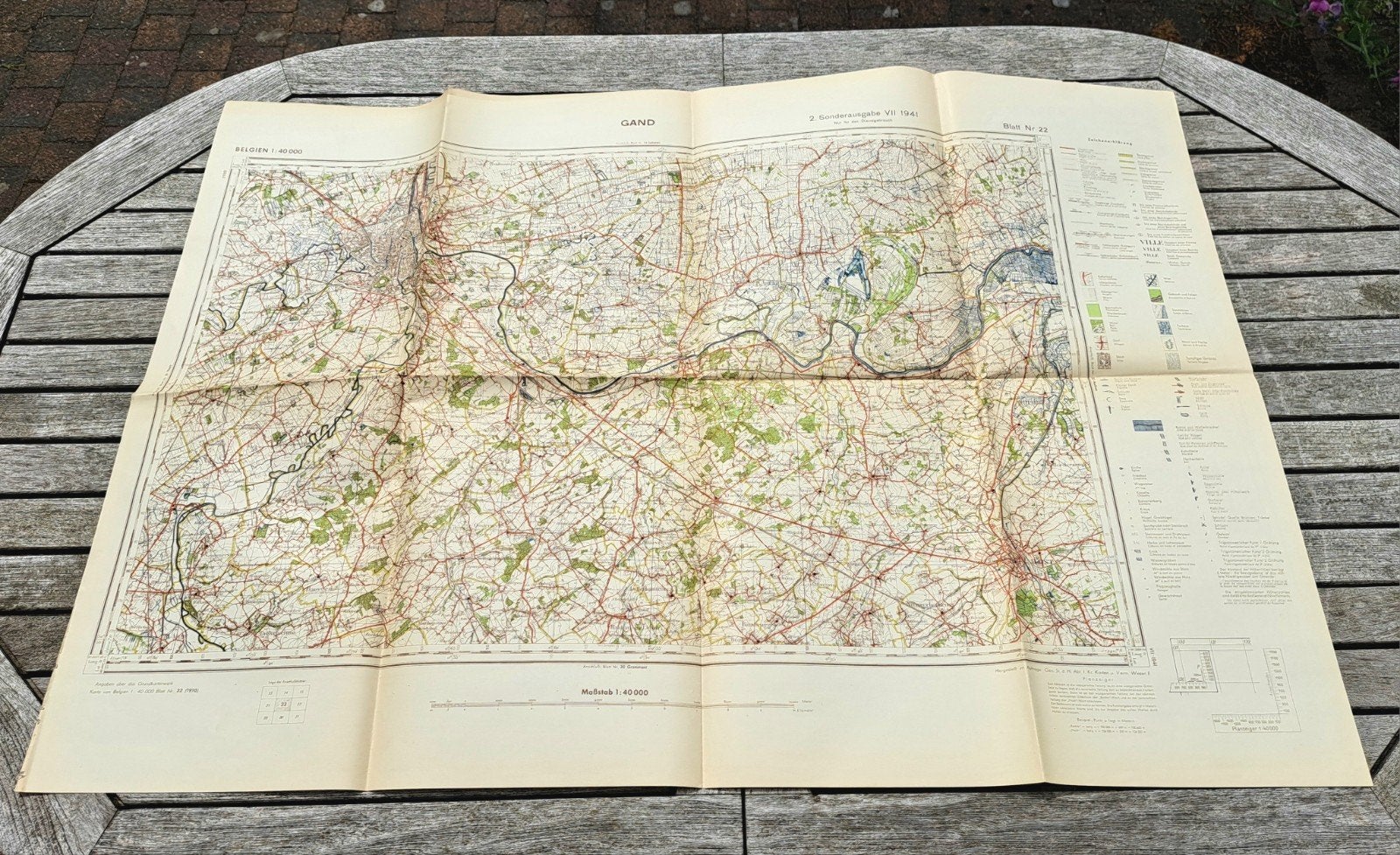 Carte Etat-Major allemande 1941 GAND ALOST (2)
