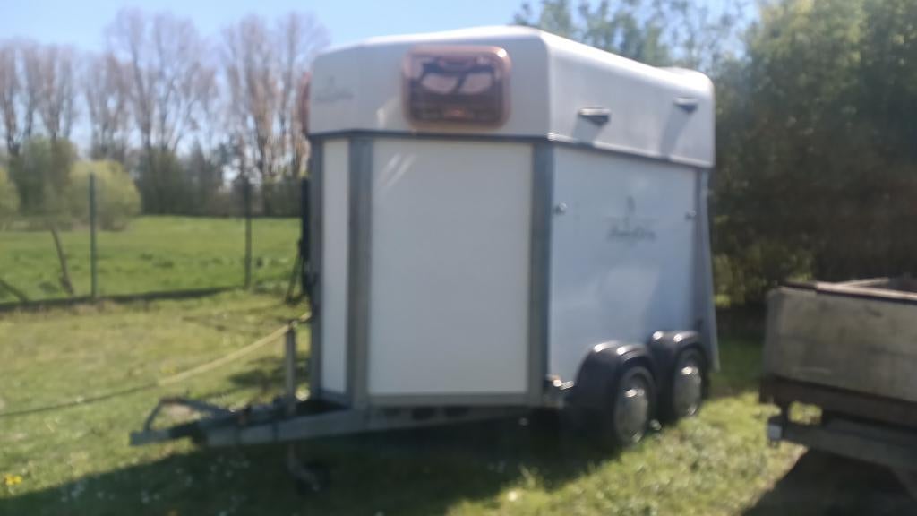 paardentrailer, paarden aanhangwagen dubbel as Tack., Ophalen, Gebruikt, 2-paards trailer