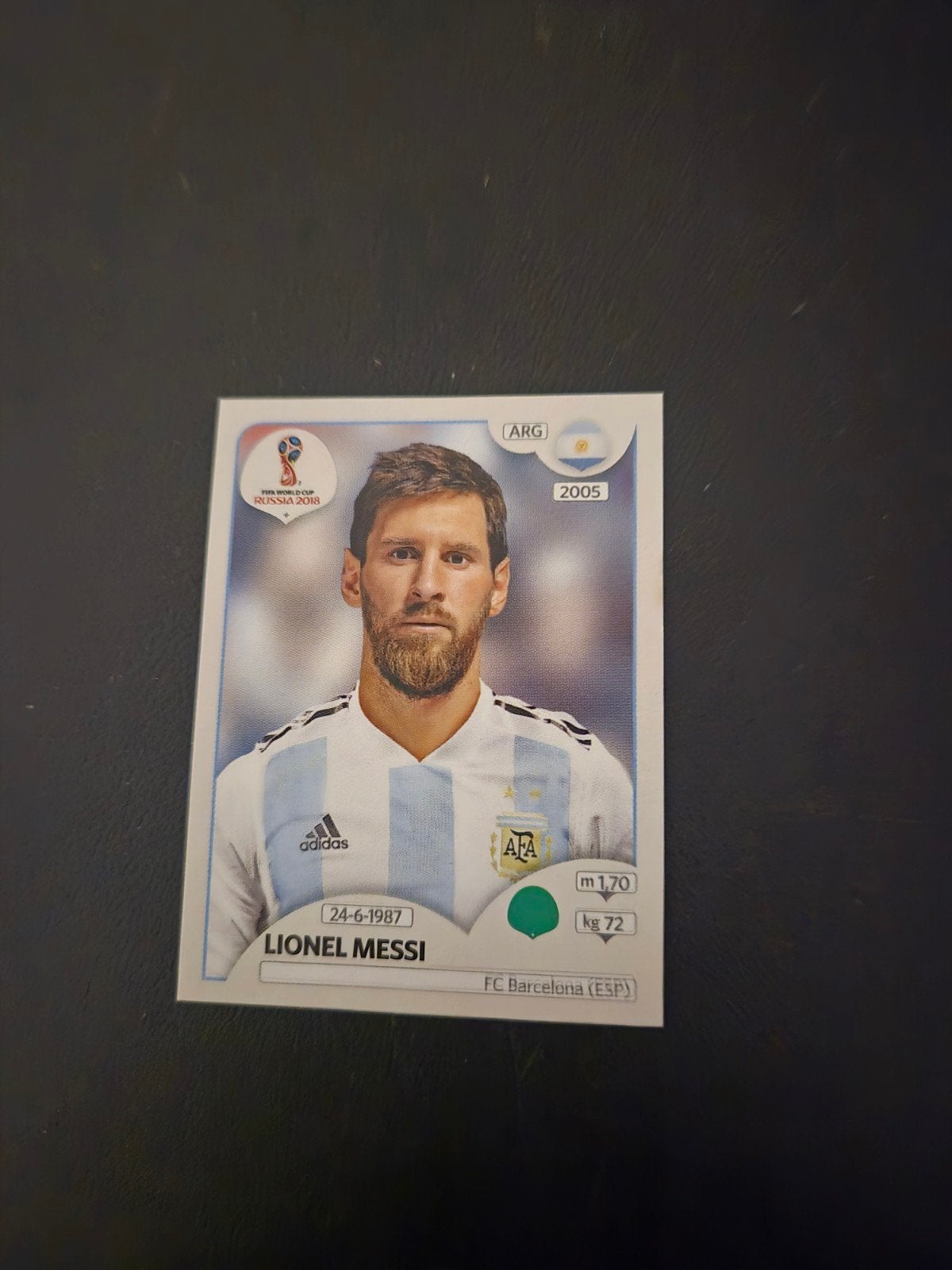 Panini worldcup 2018 Lionel Messi, Verzenden