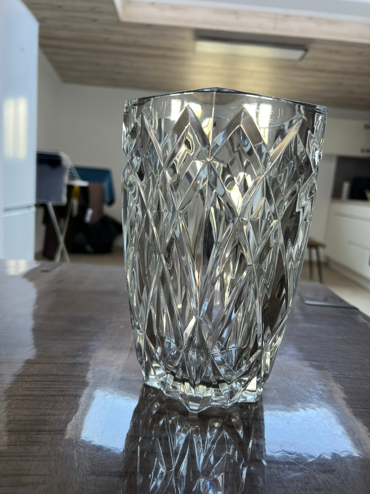 Vase hexagonal Vintage Sully Cristal d'Arques annee 1970/80, Enlèvement, Neuf
