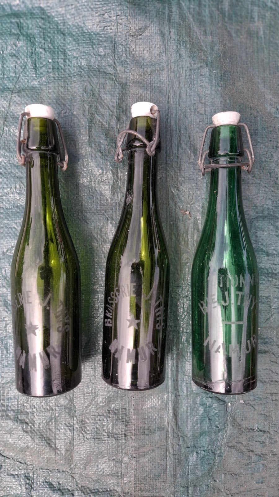 3 flessen antiek bier | Brasserie J.Thys Namur, Ophalen of Verzenden, Flesje(s)