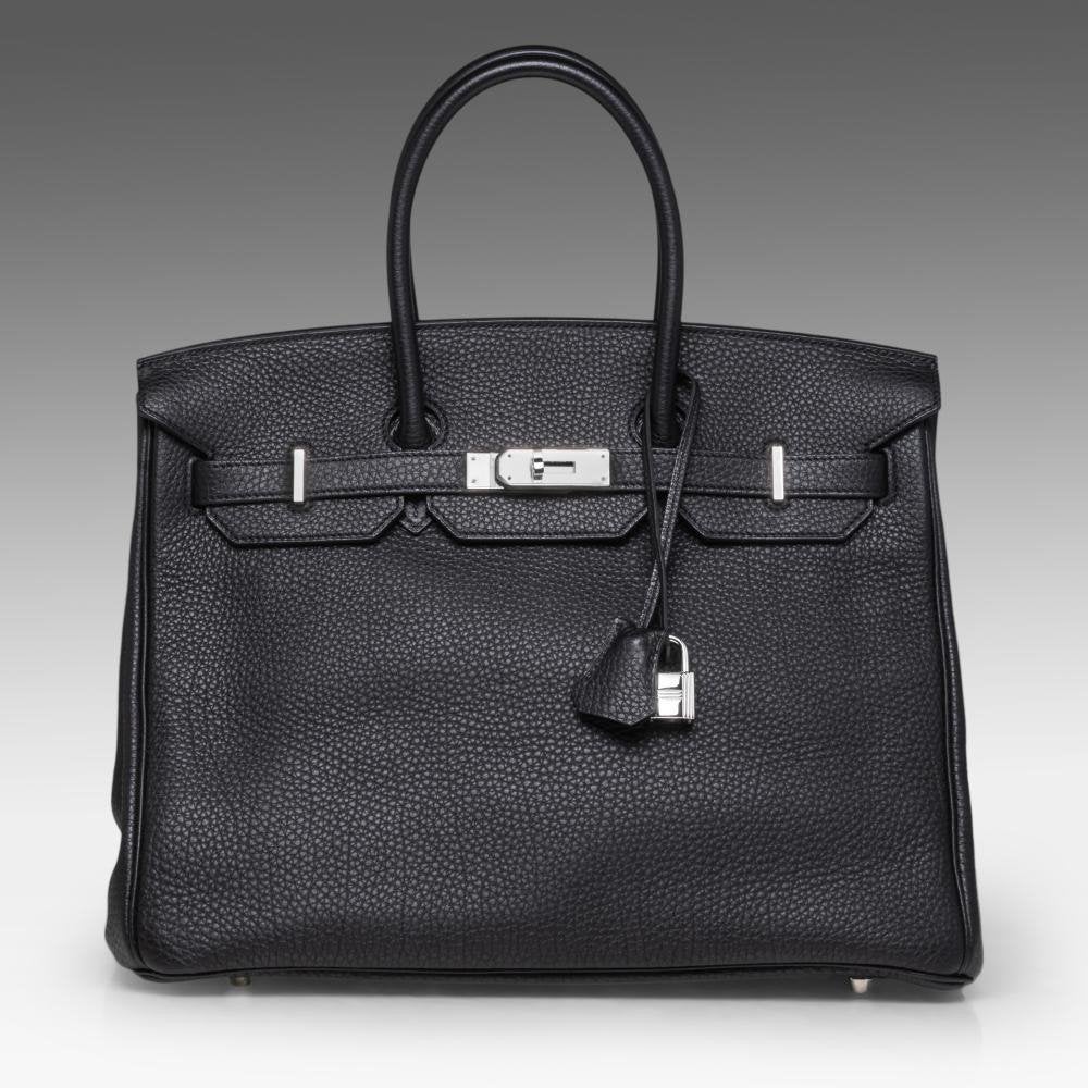 Birkin 35 - Black Clemence Leather -S.C.G., Ophalen of Verzenden, Nieuw, Zwart