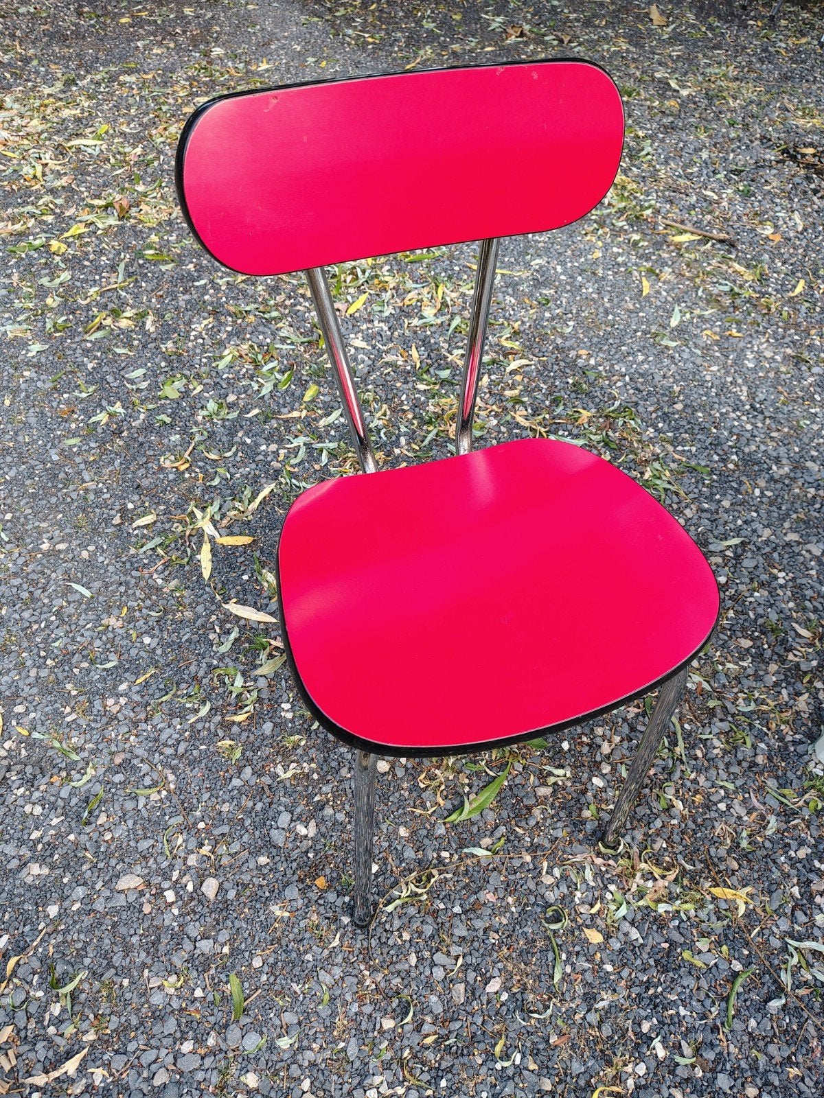 vintage keuken stoelen, Huis en Inrichting, Stoelen, Ophalen, Gebruikt, Rood, Vijf, Zes of meer stoelen