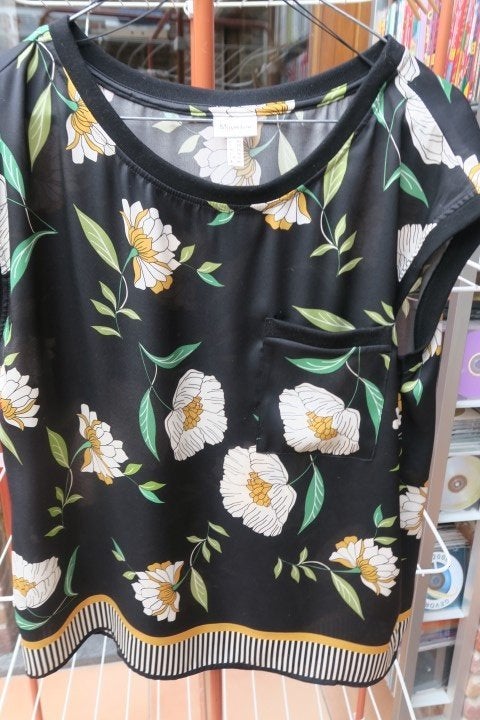 Topje zwart bloemen Mayerline mt 40, Kleding | Dames, Maat 38/40 (M), Mayerline, Meerkleurig, Nieuw