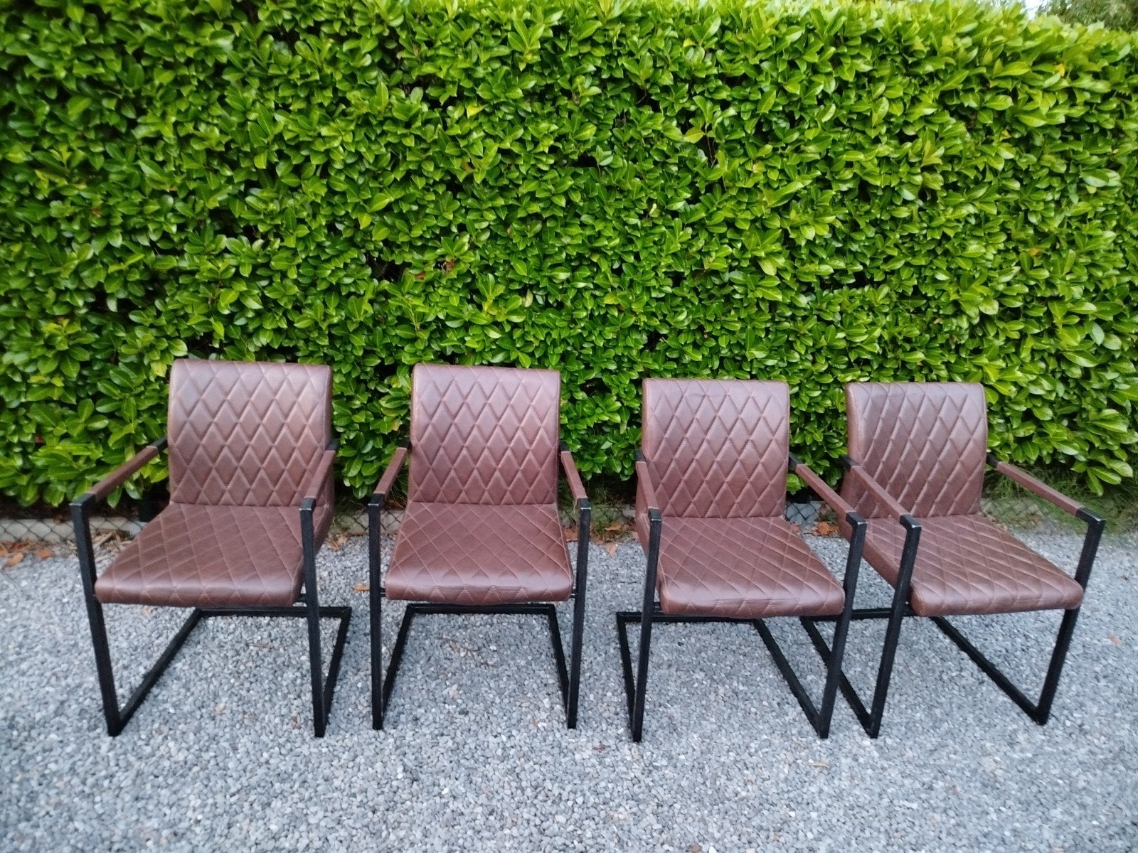 4 stoelen in leatherlook, Ophalen, Twee
