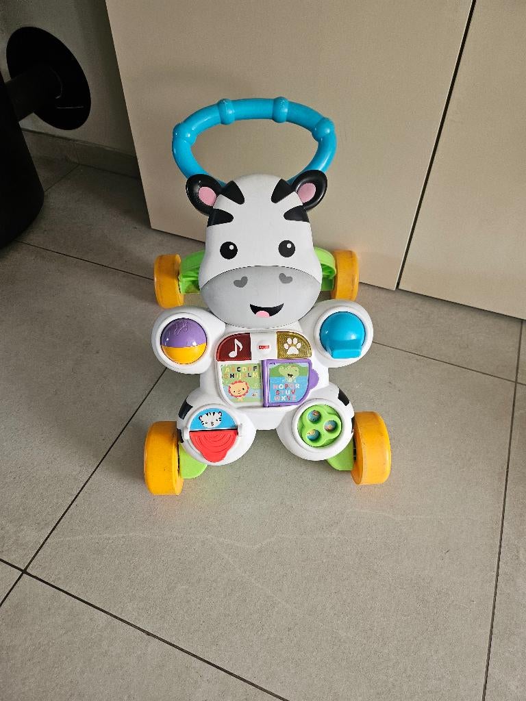 Fisher-Price Zebra loopstoeltje voor baby's/kinderen, Kinderen en Baby's, Speelgoed | Fisher-Price, Gebruikt, Duw- of Trekspeelgoed