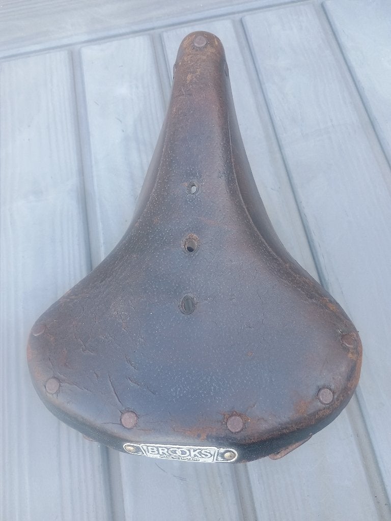 vintage Brooks lederen fietszadel B66, Ophalen of Verzenden, Gebruikt, Zadel, Leer
