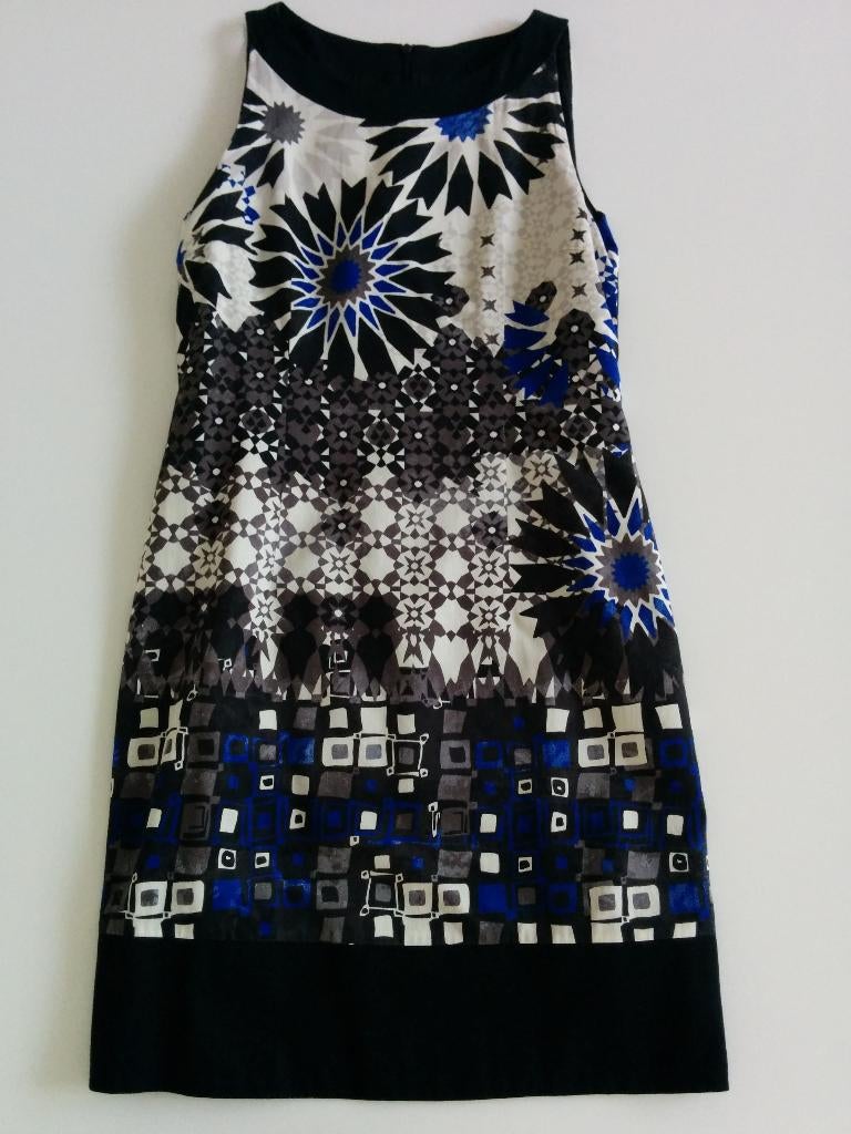 Blauw/zwart kleed van S Oliver maat s, Kleding | Dames, Zwart, S. Oliver, Ophalen of Verzenden, Maat 36 (S)