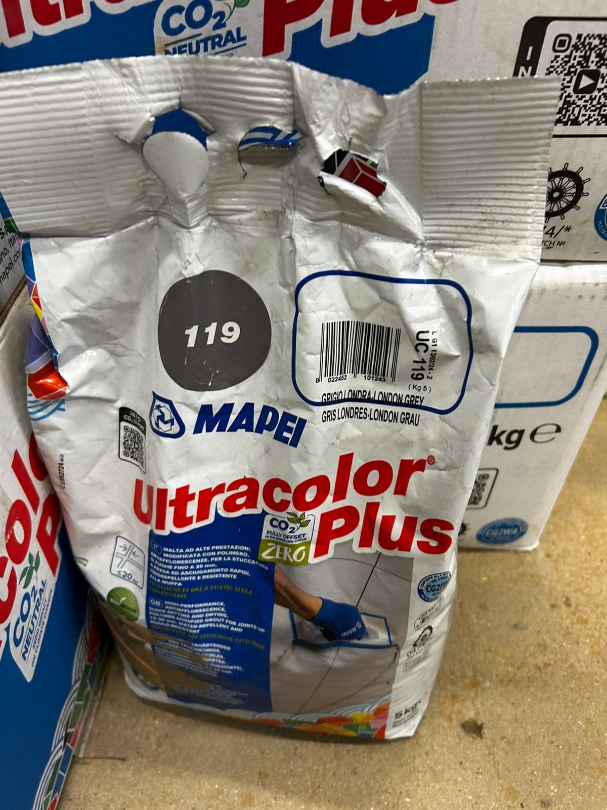Sac 5kg joint carrelage Mapei Ultracolor plus (119,114,134…., Bricolage & Construction, Enlèvement