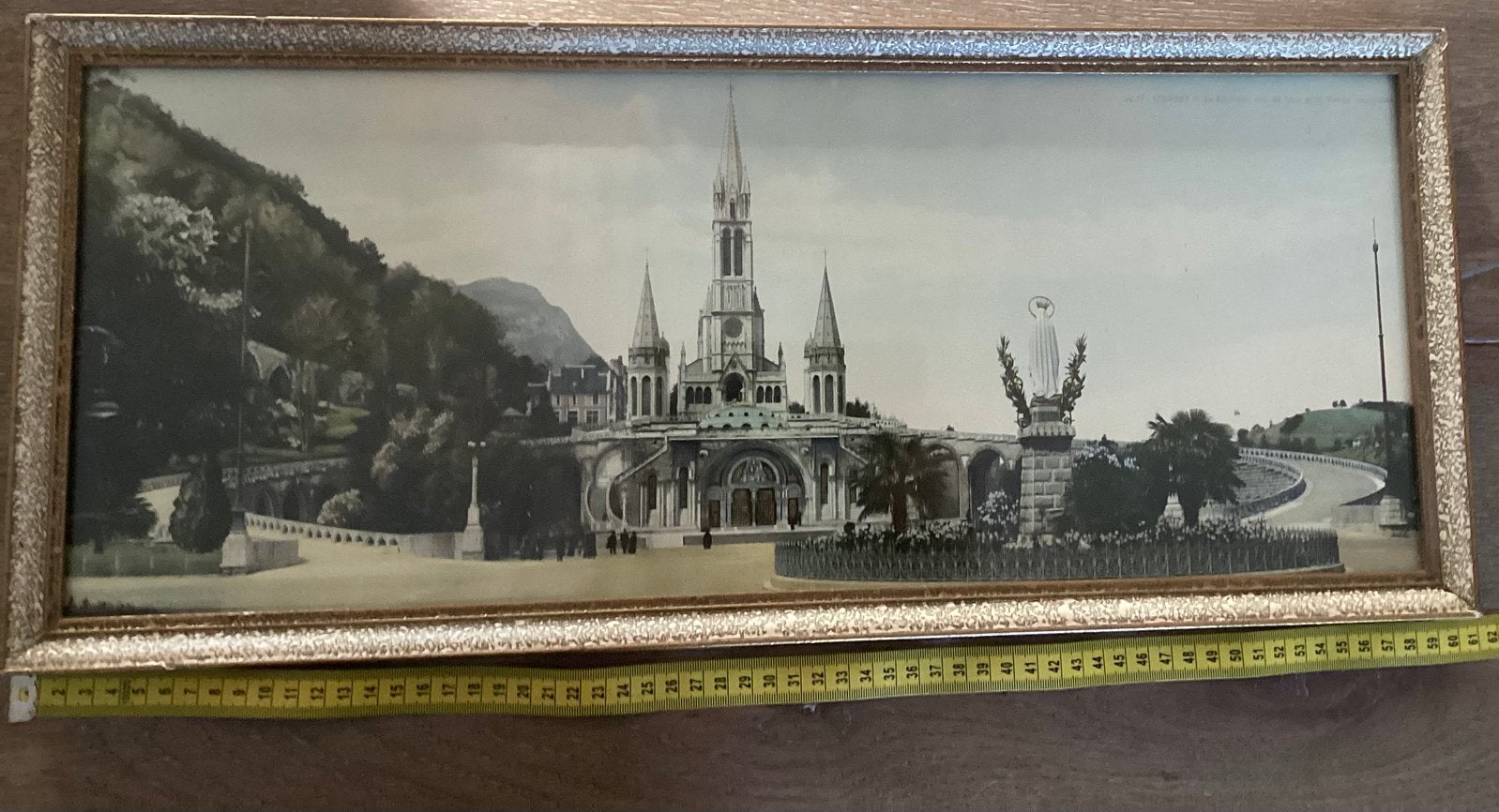 LOURDES MOOIE INGLIJSTE PRENT!! ANTIEK!!, Ophalen of Verzenden