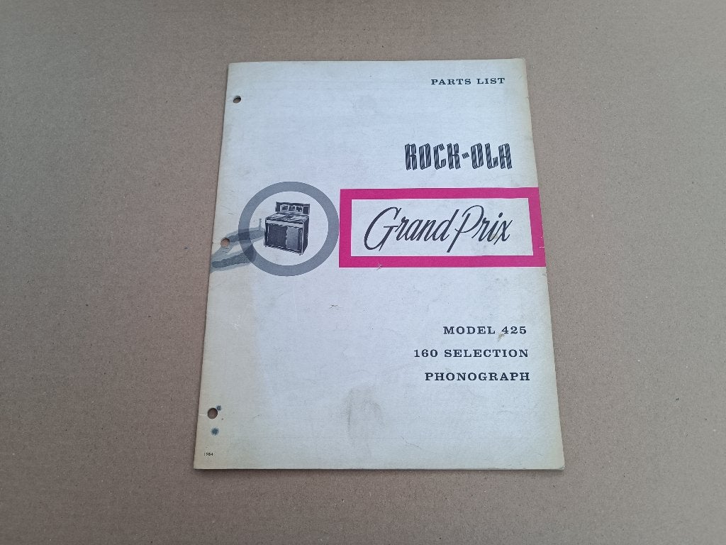 Parts Catalogus Rock-Ola 425GP (1965) jukebox, Envoi