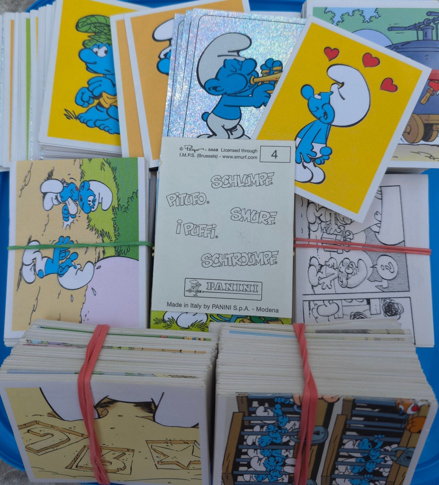 Stickers autocollants Schtroumpf Panini Delhaize 2008, Envoi, Neuf, Différents Schtroumpfs, Autres types