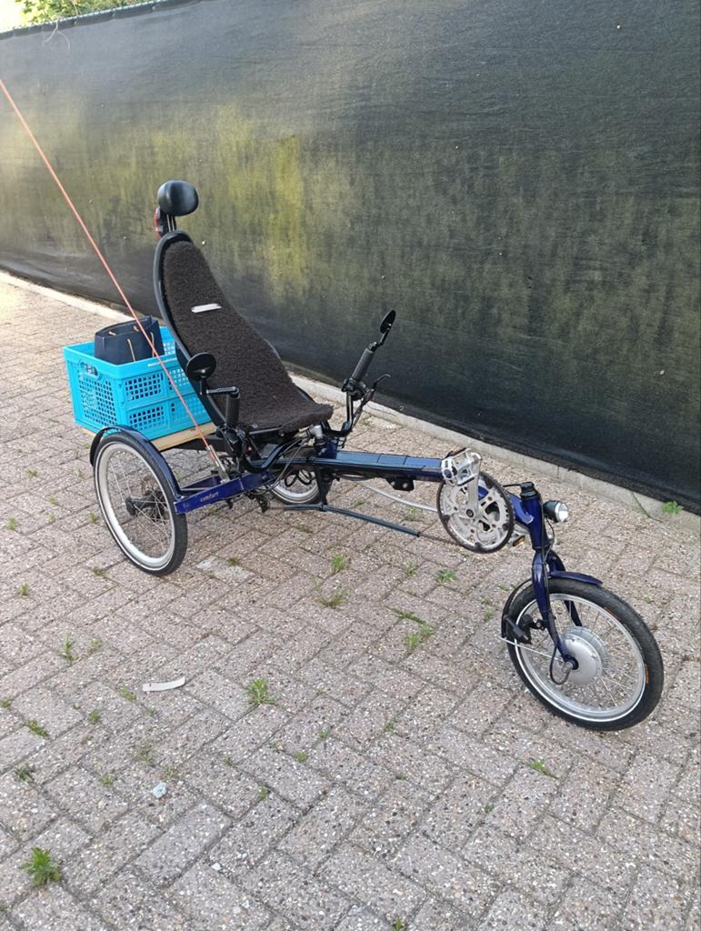 Elektrische ligfiets USVA  nieuwe batterij jaar garantie, Ophalen of Verzenden, Zo goed als nieuw, Schijfrem