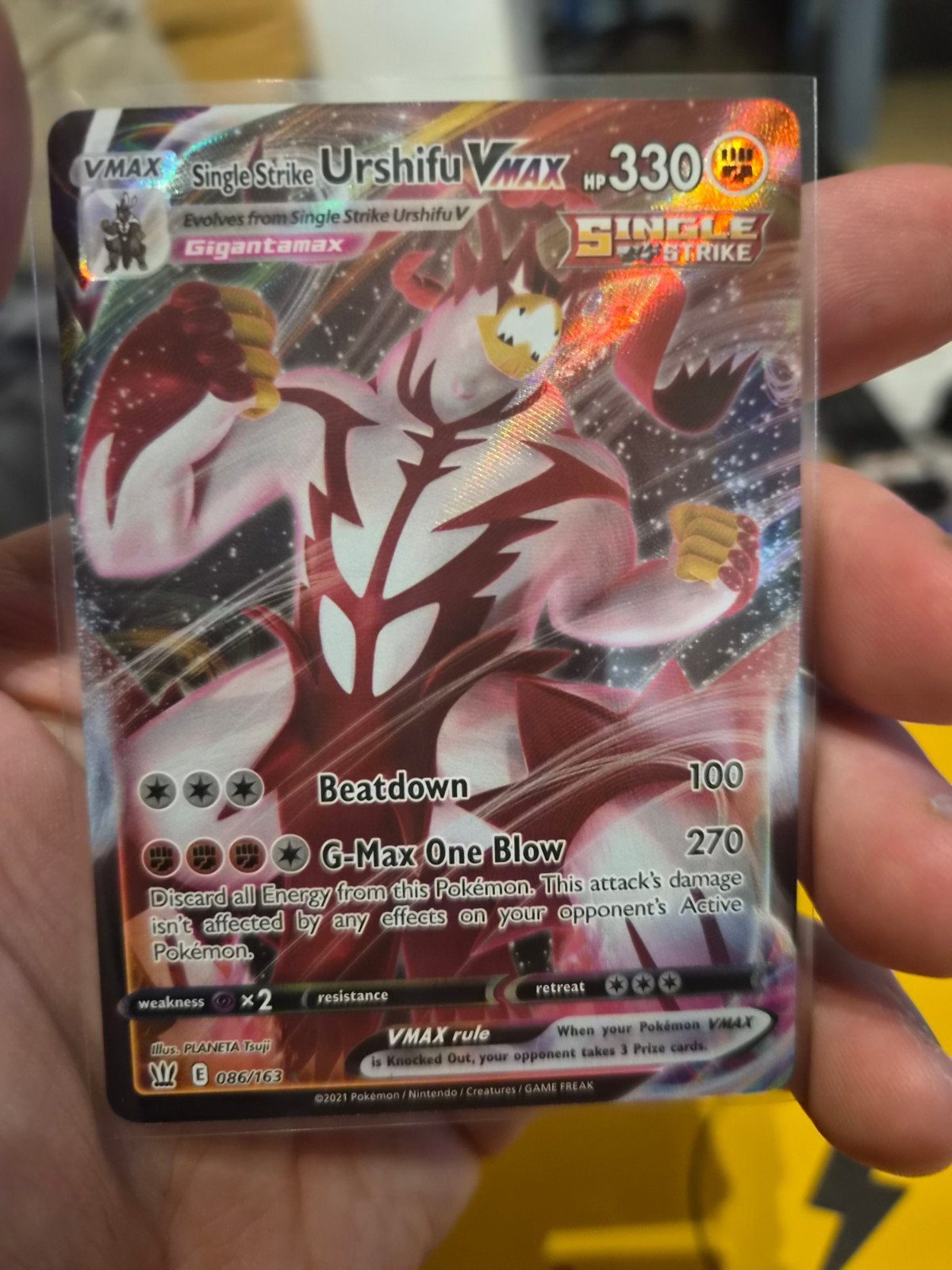 single strike urshifu vmax 086/163, Enlèvement ou Envoi, Neuf, Cartes en vrac