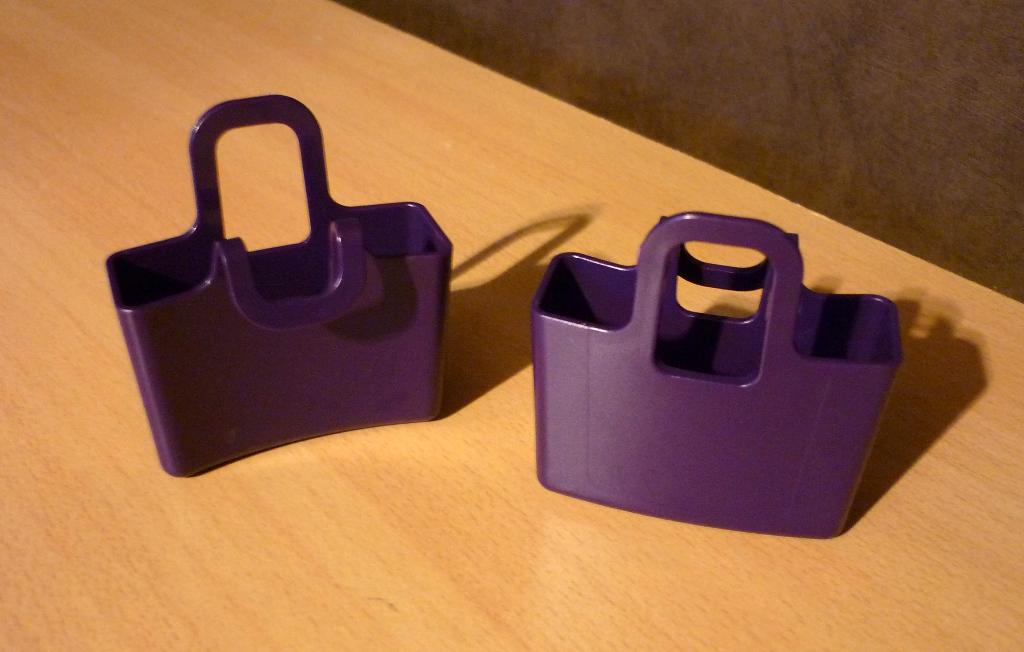 Set van 4 fuchsia paarse theezakjes houders van Koziol, Huis en Inrichting, Keuken | Servies, Ophalen of Verzenden