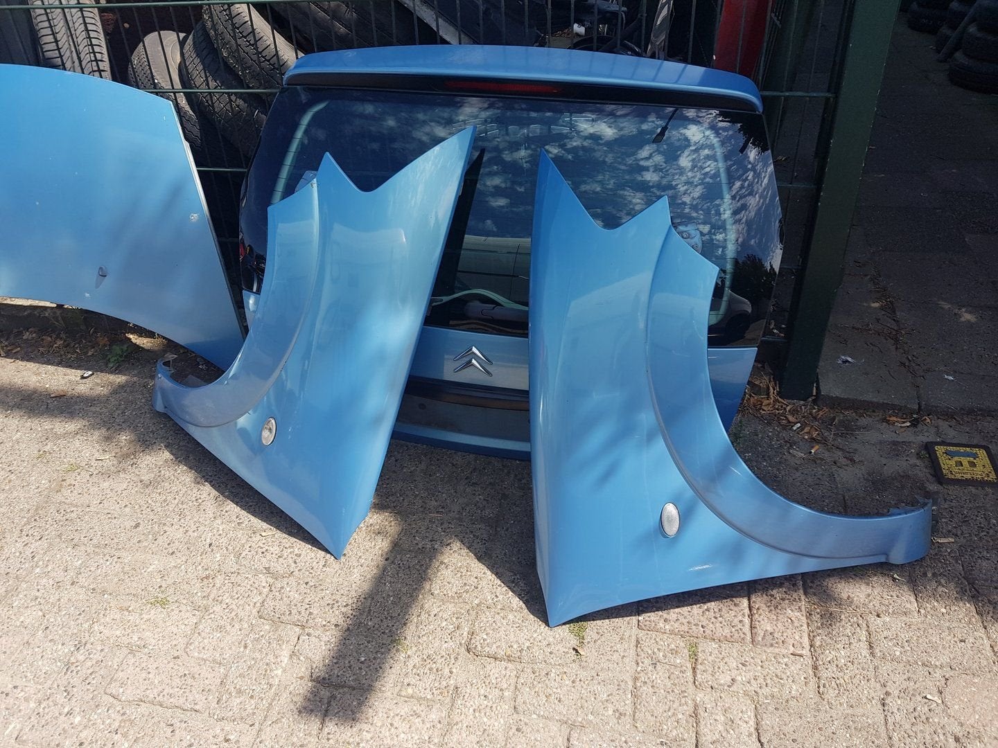 CITROËN C3 VOORSCHERMEN LINKS+RECHTS BJ 2002 TOT 2007, Gebruikt, -, Ophalen of Verzenden, Spatbord
