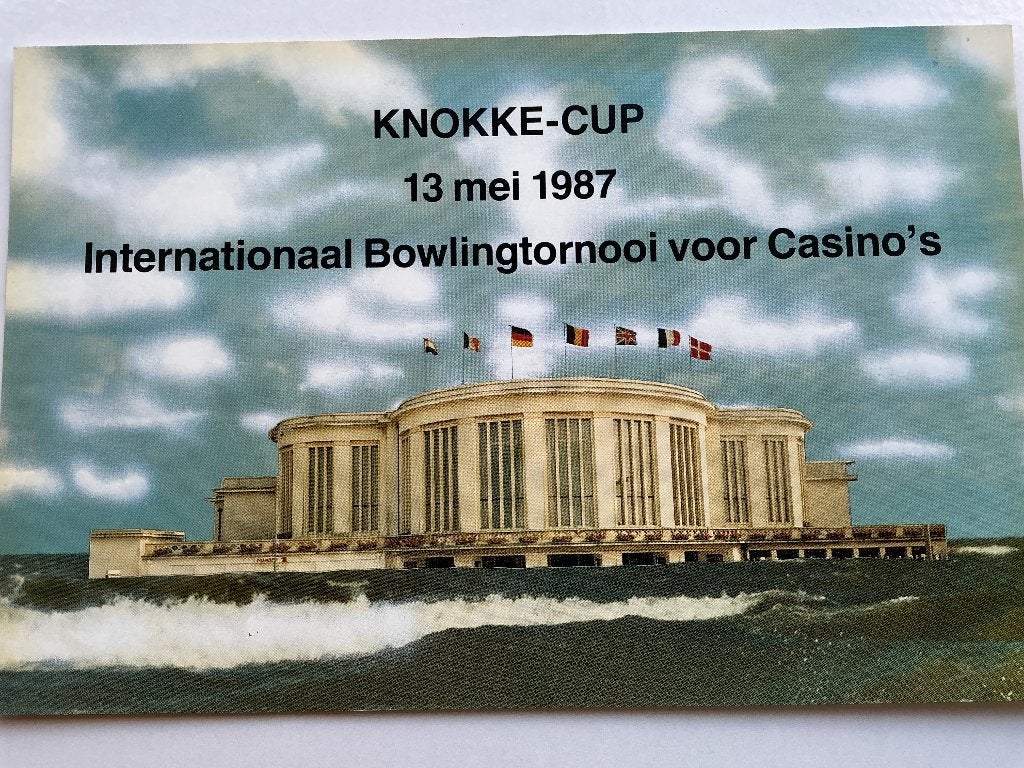 4 tafel onderleggers Knokke-cup 13 mei 1987, Ophalen of Verzenden