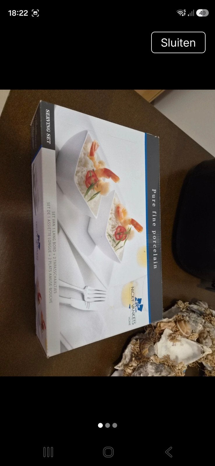 serveer schalen, Enlèvement